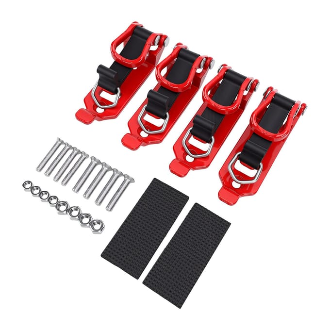 Heavy Duty Metaal Rubber Schepbevestigingskit Metaal Rubber Klem Montagebeugels Kit voor Technische Voertuigen Trailers Off red