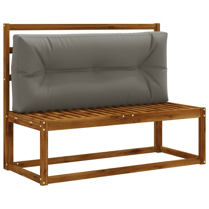vidaXL - Palletrugkussen - VIANEN - 100% - Polyester - Grijs - 120 - x - 60 - x - 12 - cm