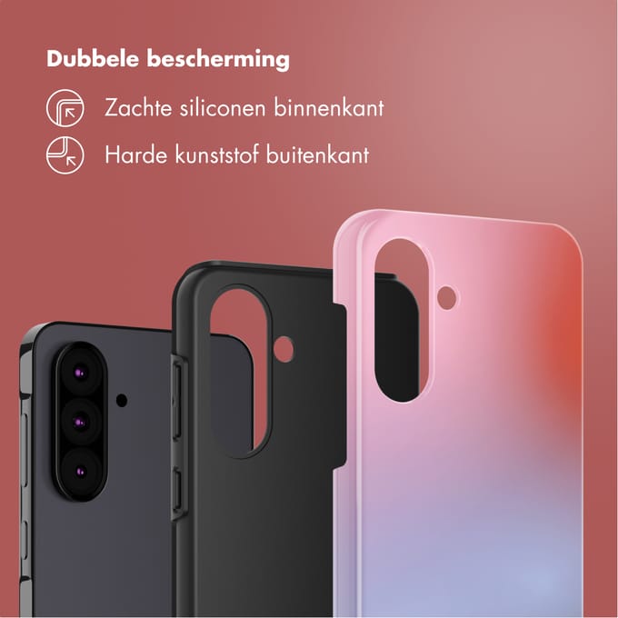 Selencia Hoesje - Geschikt voor Samsung Galaxy A36 / A56 (5G) - Backcover - Gradient Soft Blush