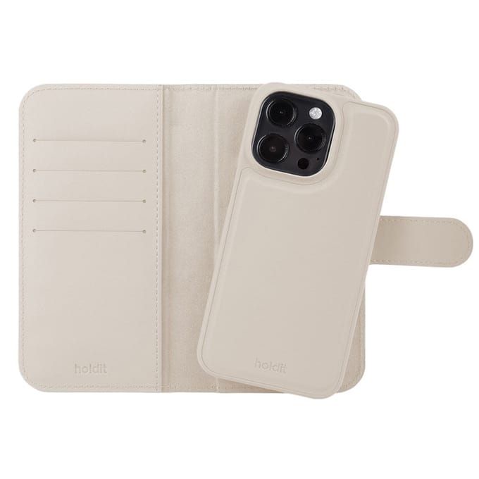 Holdit Wallet Case Magnet Plus geschikt voor Apple iPhone 12 (Pro) - Beige