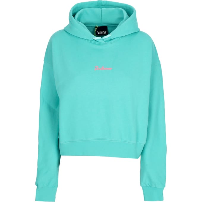 Lichtgewicht vrouwen Hoodie W Logo Gewashoodie Munt