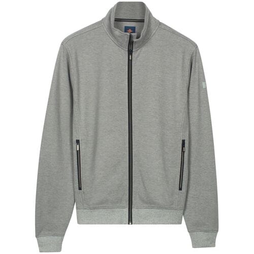 Baileys Vest Sweat Full Zip Fine Two-Tone Stone Grey / male