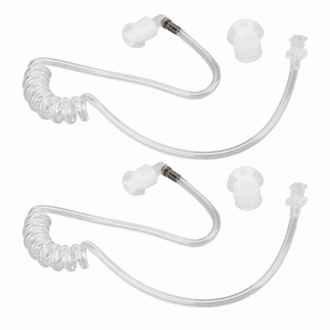 Tube acoustique de remplacement, confortable, amovible, transparent, pour Motorola Two white