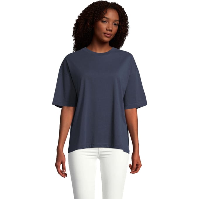 SOLS Dames/Dames Boxy Oversized T-shirt (Franse marine)