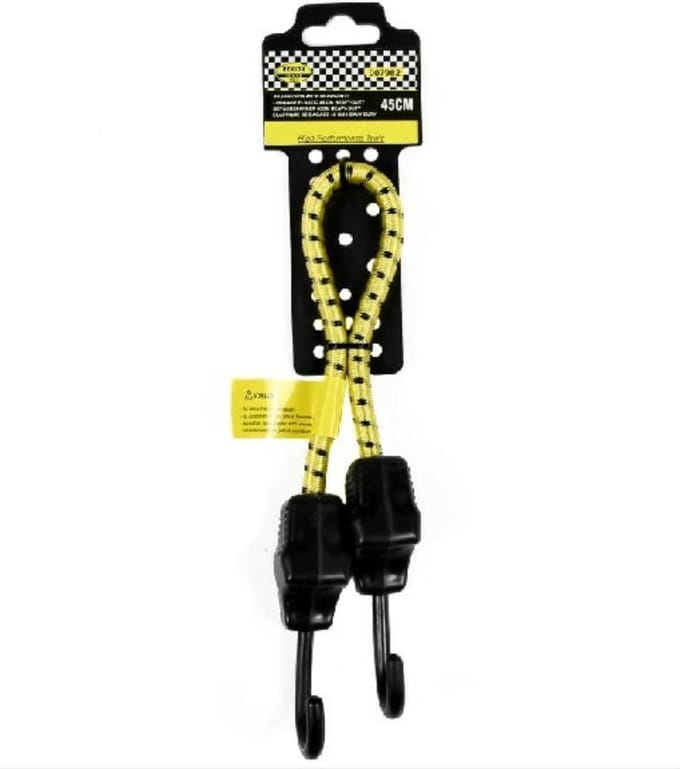 Benson Zware bagagespin - 45 cm - Geel/Zwart - Stretchbaar en veilig