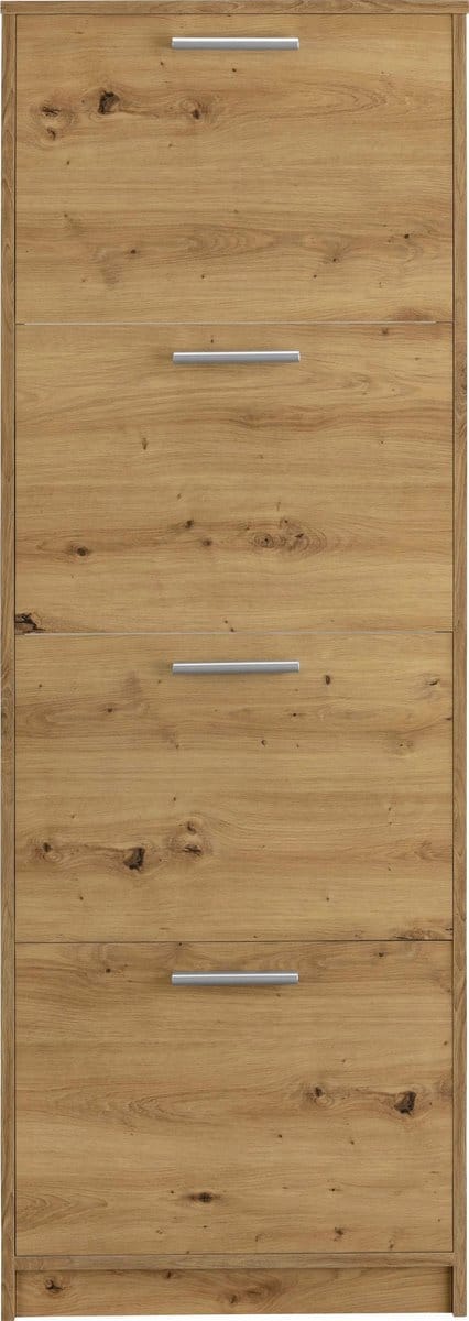 Bill|Schoenenkast met 4 kleppen eiken look