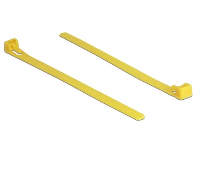 Tie-wraps | herbruikbaar | hittebestendig | 150 x 7,5mm | geel | 100 stuks