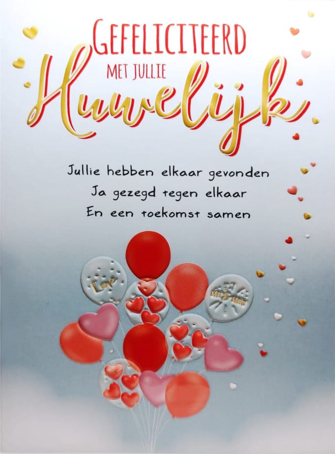 Kaart - Intense - Gefeliciteerd met jullie huwelijk - TE012-B