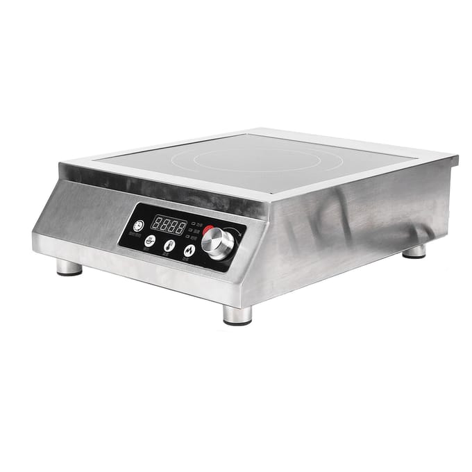 3500W Draagbare Inductiekookplaat Aanrechtbrander Inductiekookplaat met Hoekbedieningspaneel EU white