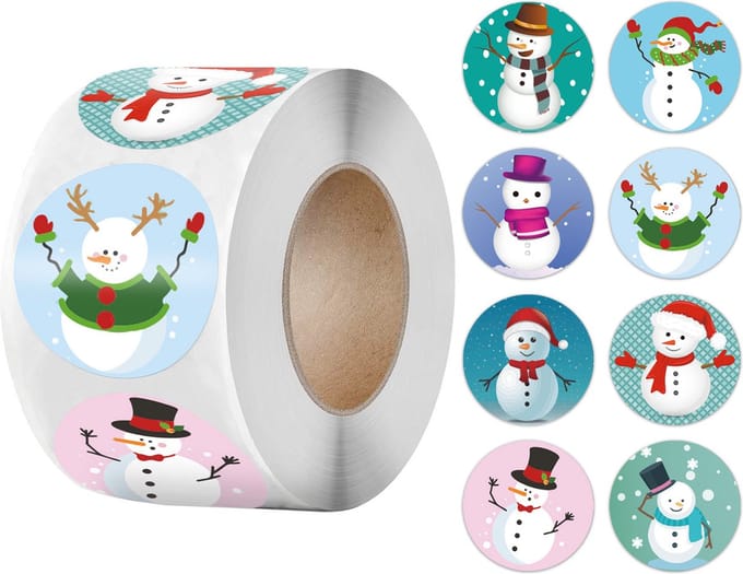 Without Lemon - Kerststickers 2023 - 500 stuks - Sticker size: 2.5cm - Kerst - Cadeau - Versiering - Verpakking