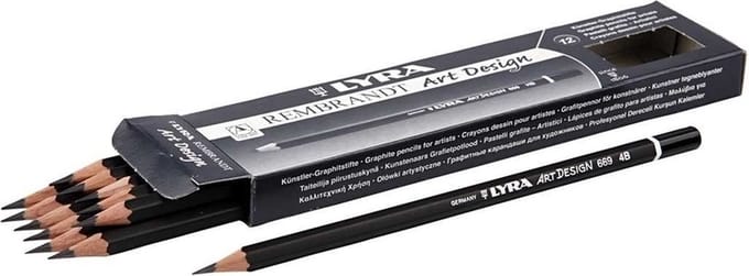 12 stuks professionele tekenpotloden hardheid 4B