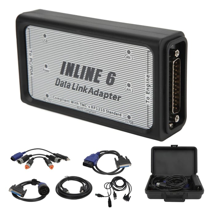Voor INLINE 6 Datalink Adapter Kit Heavy Duty Diagnostische OBD2 Scanner voor Cummins Motor J1939 gray