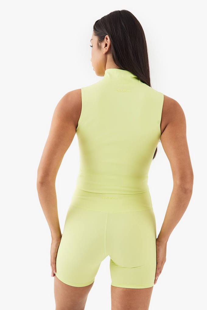boohoo Dames DSGN Studio Hoge Taille Fietsshorts | Lime | Maat: Small