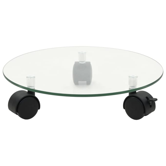 vidaXL - Plantenrollers - 4 - st - rond - 28 - cm - gehard - glas