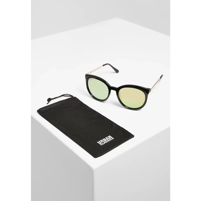 Urban Classics - Sunglasses October UC black/yellow one size Zonnebril - Zwart/Geel