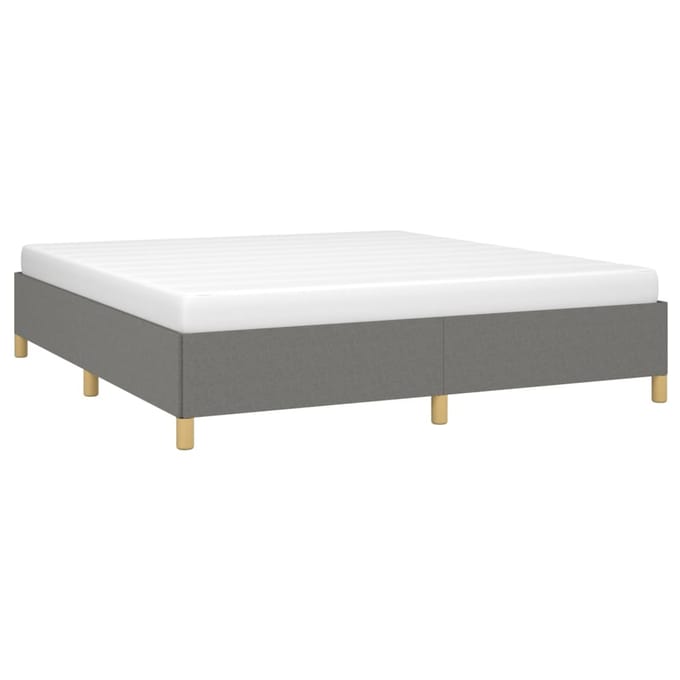 vidaXL - Bedframe - zonder - matras - stof - donkergrijs - 180x200 - cm