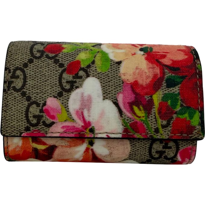 Gucci Supreme Blooms 6 Sleutelhanger Hoes in Multicolor Gecoat Canvas