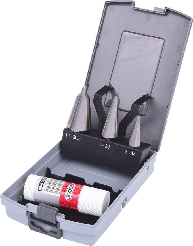 KS TOOLS HSS Co plaatschilboren set, kunststof doos 4 stuks ( 336.0543 )
