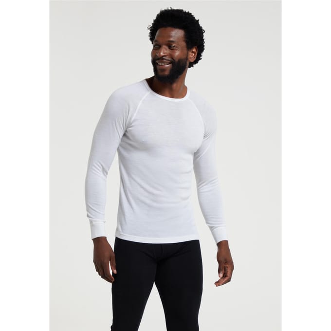 Mountain Warehouse Merino wollen thermo heren (Wit)