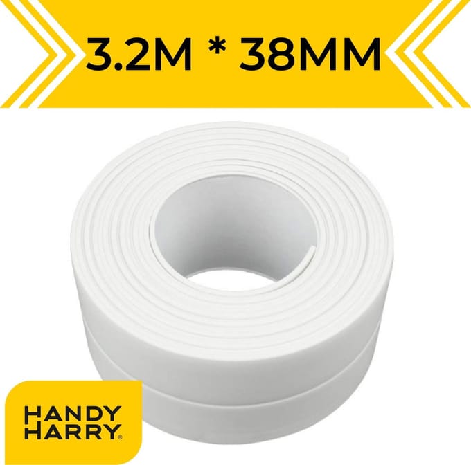 HANDY HARRY® Afdichtstrip 3.2m x 38mm - Kitstrip - Sanitairstrip - Wit
