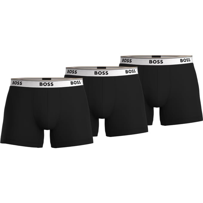 HUGO BOSS Power boxer briefs (3-pack) - heren boxers normale lengte - zwart met witte band