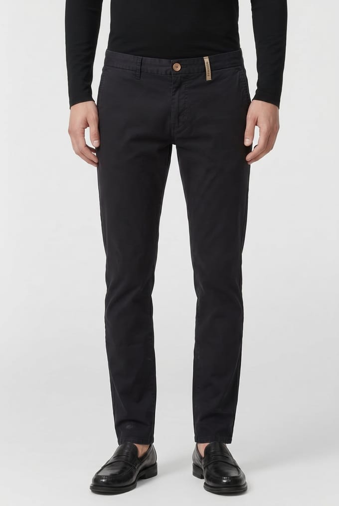 No Excess Pants Stretch Garment Dyed Night Größe: W32L34 | Chinos Outlet | Herren | Schwarz