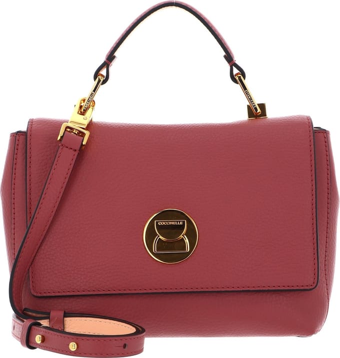 COCCINELLE Leren Avondtas Handtas Liya Handbag Pot / Sunrise Lichtrood