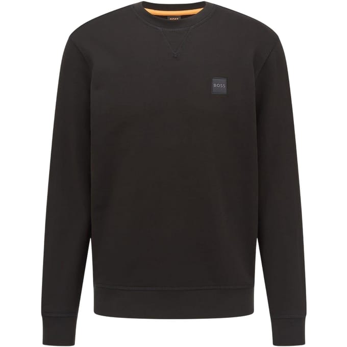Boss Heren Westart Premium Katoenen Sweatshirt met Crew Hals (Zwart)