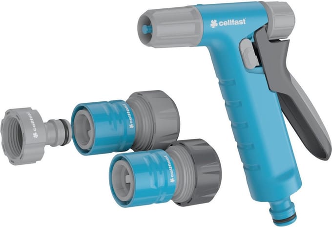 Cellfast Hydron Ideal - sproeier set - stop en overloop 3/4'' snelkoppeling, binnendraad aansluiting