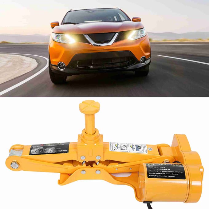 3 Ton Autokrik 12V Elektrische Krik Hydraulisch Auto Hefgereedschapskit Auto Onderhoudsaccessoires orange