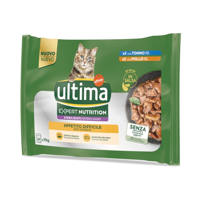 Ultima Cat Expert Nutrition Moeilijke Eetlust Tonijn & Kip - 4 x 70 g