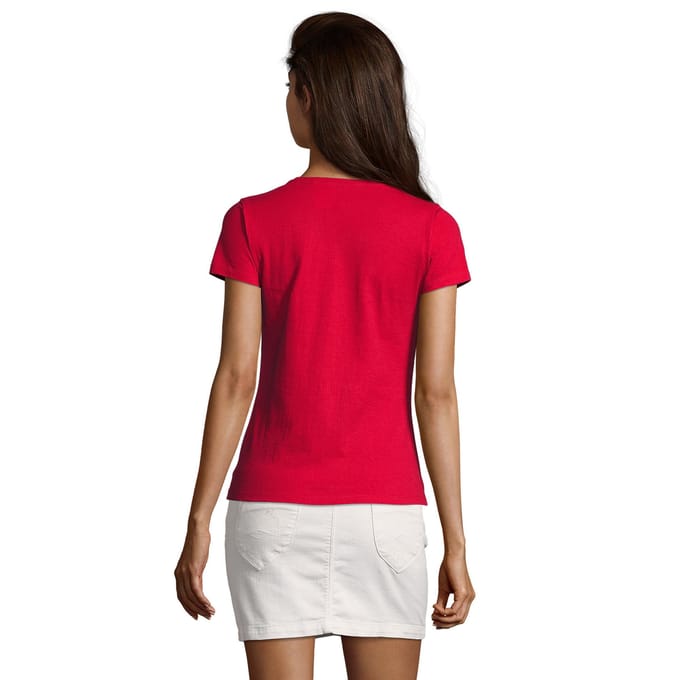 SOLS Dames/Dames Imperial V Hals T-shirt (Rood)