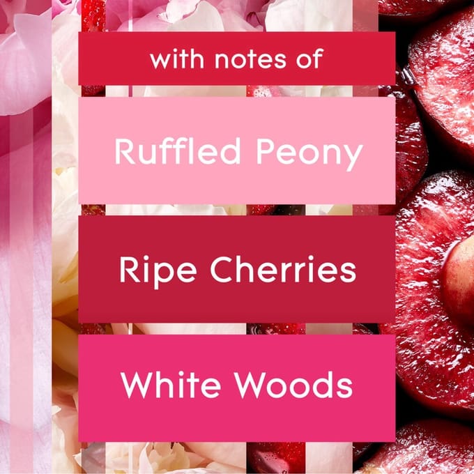 Glade Geurkaars Cherry & Peony 129 gr - Voordeelverpakking 4 stuks