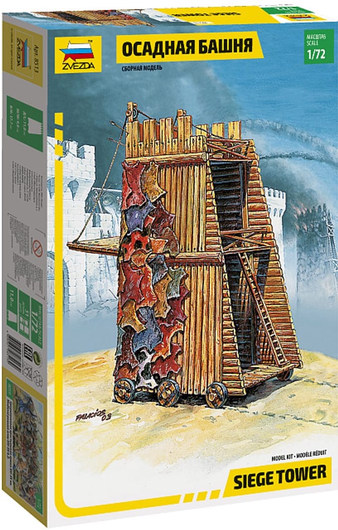 Zvezda Modelbouwpakket Diorama - 8513 Belegeringstoren voor Diorama Plastic - 1:72 - Modelbouw