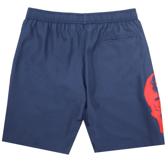 Philipp Plein PP doodshoofd marineblauwe zwembroek