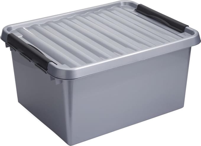 Sunware - Q-line opbergbox 36L metaal zwart