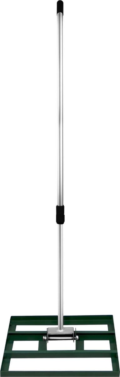 Gazon leveler - groen - 50 cm - uitschuifbare handgreep 115-190 cm