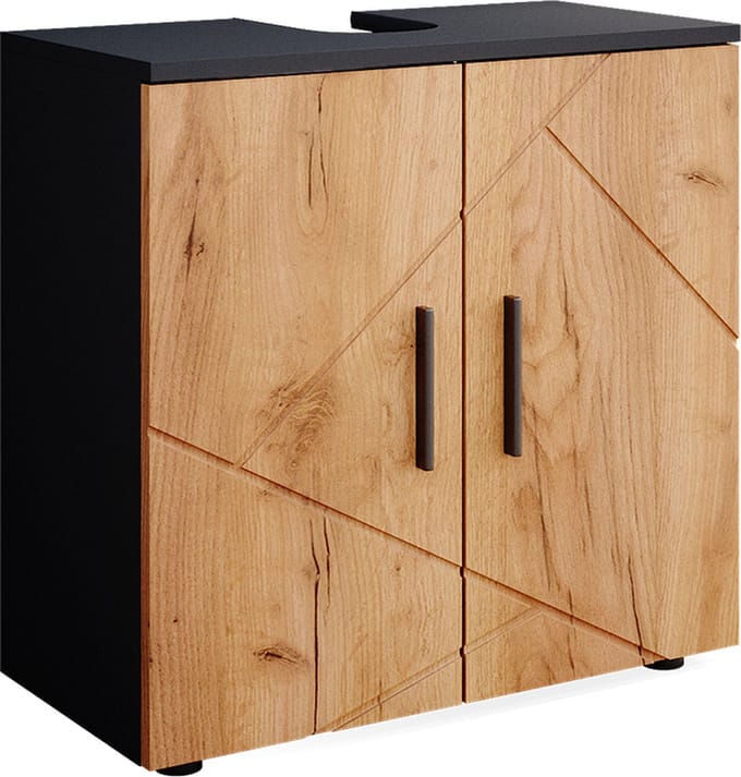 Vicco Irma Wastafelonderkast – 60 x 59 cm Eik goud/antraciet