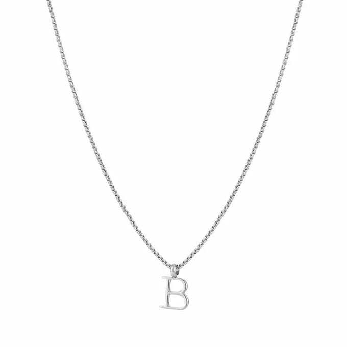 Bijoutheek Collier Letter B Zilver