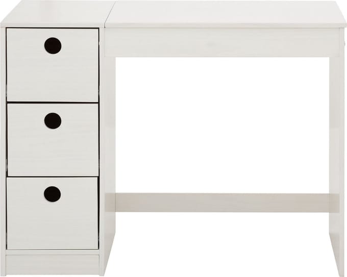 Alpi-Kinderbureau met 3 Lades - Massief Grenen - 100 x 50 cm-Wit