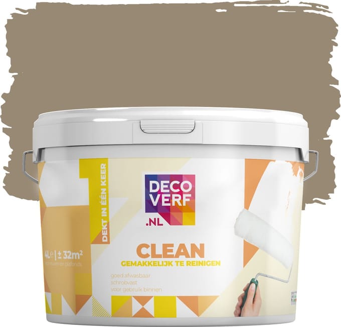 Decoverf clean muurverf latte machiatto, 4L