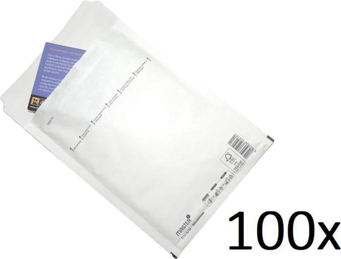 Master'in Bubbel Enveloppen  (A5) - Luchtkussen Enveloppen  150x220 (13/C) - 100 stuks