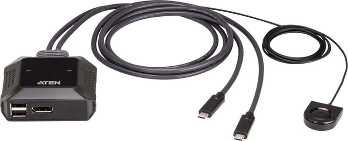 ATEN US3312 2-Poorts USB-C 4K DisplayPort KVM Switch