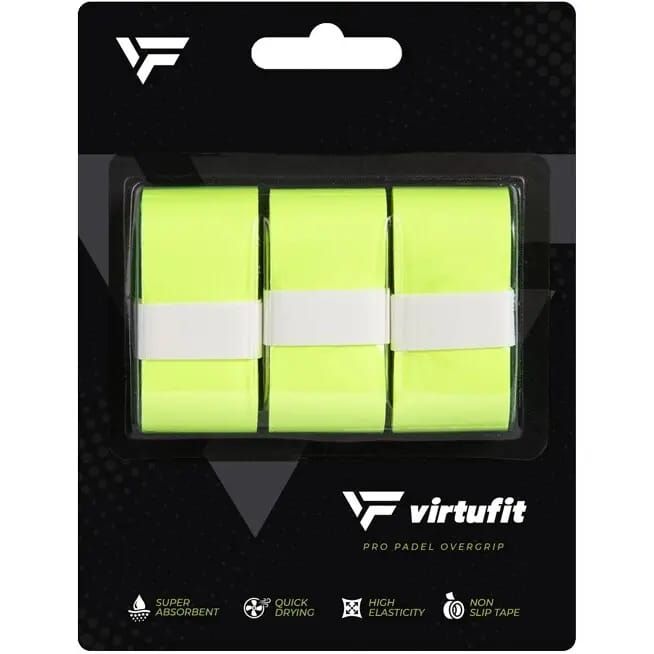 VirtuFit Pro Padel Overgrip - Groen - Set van 3 - Vochtabsorberend PU-materiaal
