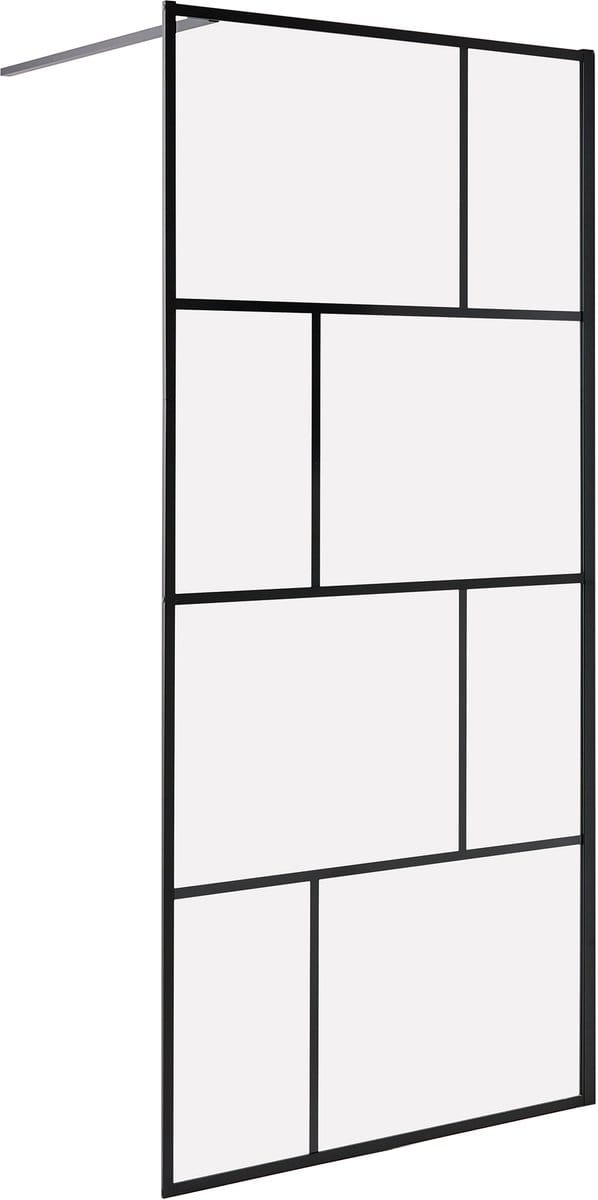 TAPAJOS - Douchewand - Zwart - Veiligheidsglas