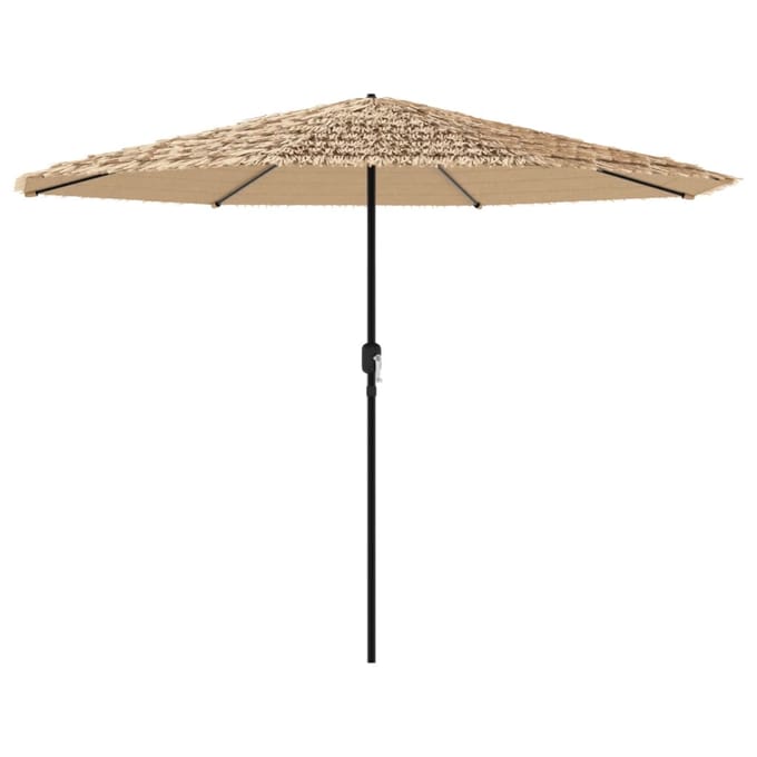 vidaXL - Parasol - met - stalen - paal - 388x388x248 - cm - bruin