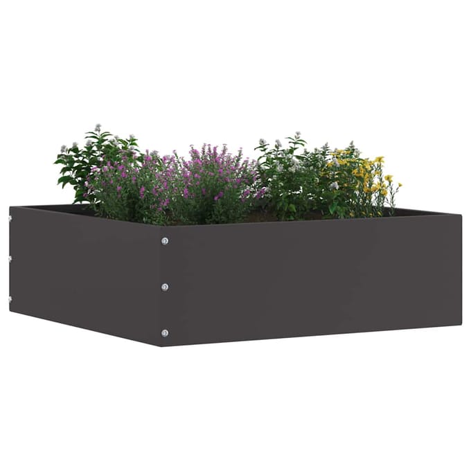 vidaXL - Gazonrand - 40 - x - 40 - x - 13 - cm - Staal - Zwart