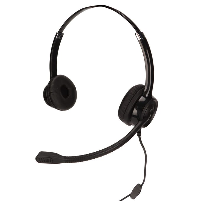 Casque téléphonique QD RJ9 à réduction de bruit ergonomique pour le service client et les affaires