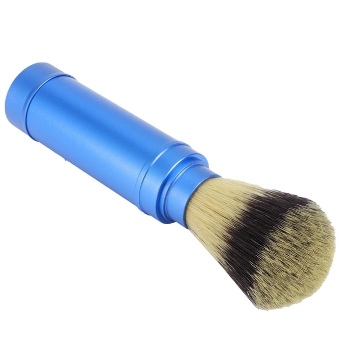Heren Draagbare Baardborstel Reizen Gezichtsreiniging Schuimende Scheerkwast Verzorgingstool blue