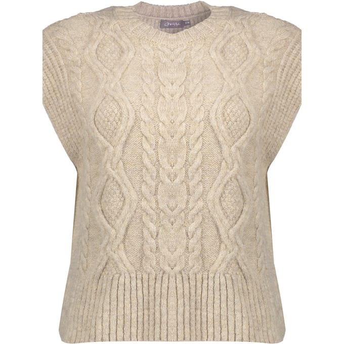 Geisha Spencer Cable Argyle Sand Maat: 3XL | Sweaters Outlet | Dames | Beige